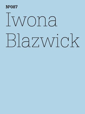 cover image of Iwona Blazwick